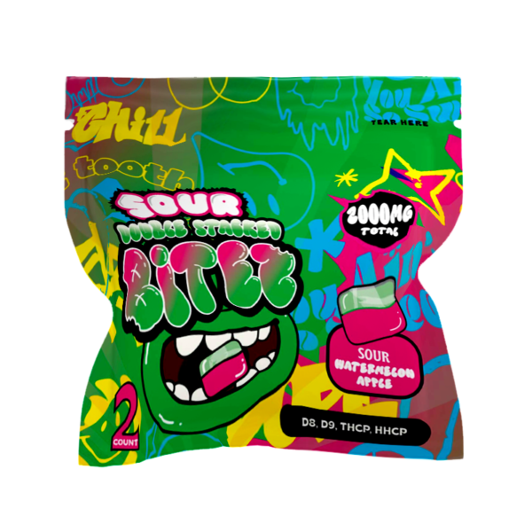 SOUR BLUE RAZZ LEMONADE GUMY/ SOUR WATERMELON APPLE GUMY 2000MG