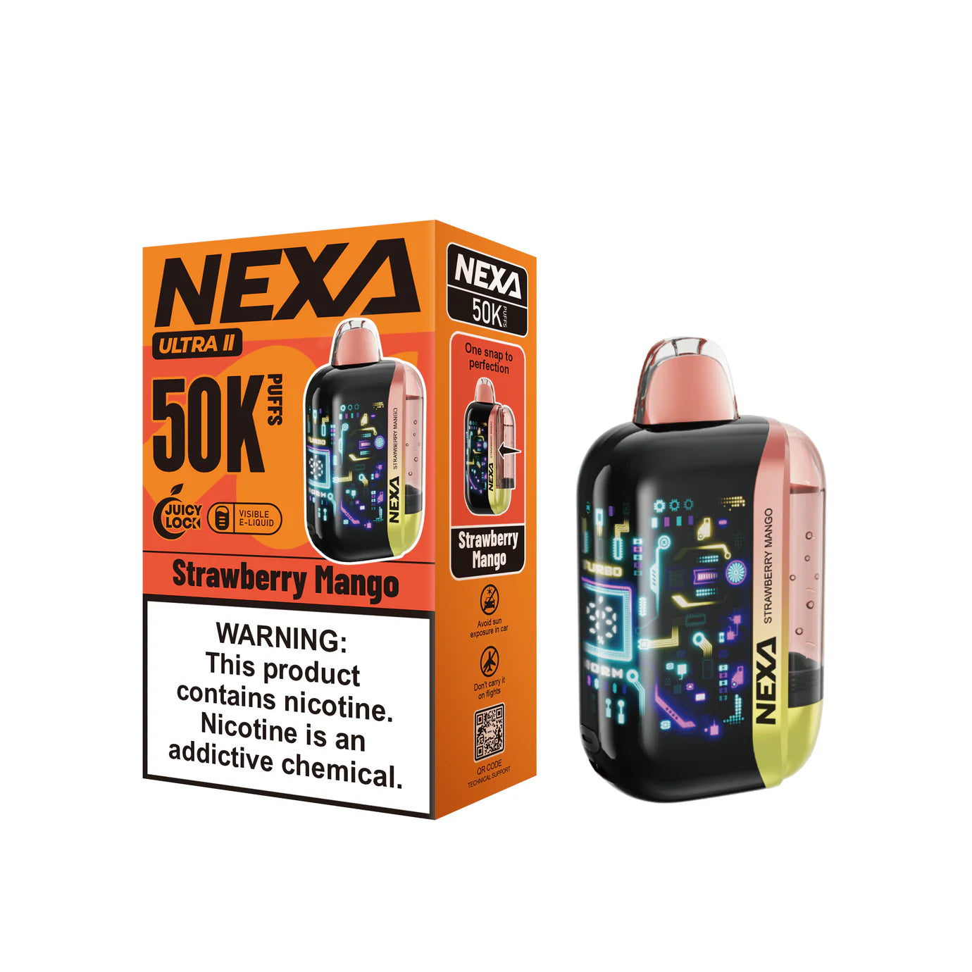 NEXA ULTRA II 50K|NEXA ULTRA II STRAWBERRY MANGO 50K|6942344010274|Pack of 5