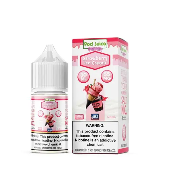 POD JUICE SALT STRAWBERRY ICE CREAM 55MG 30ML