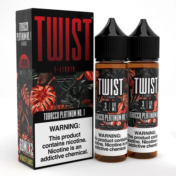 TWIST E LIQUID X2 TOBACCO PLATANIUM NO1 60ML 3MG