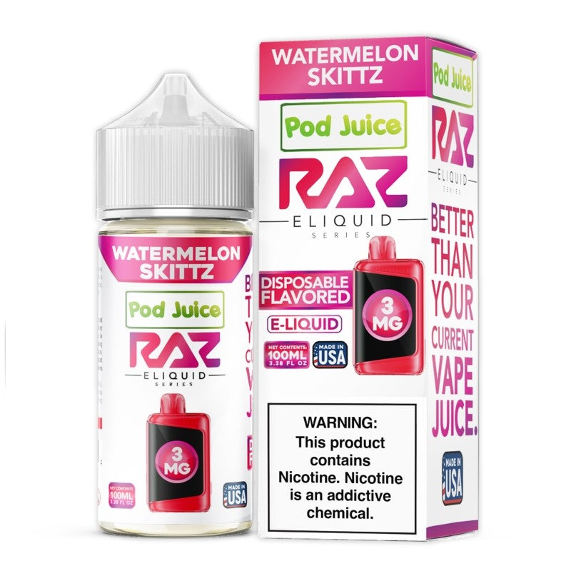 POD JUICE X RAZ WATERMELON SKITTZ-3MG 100ML