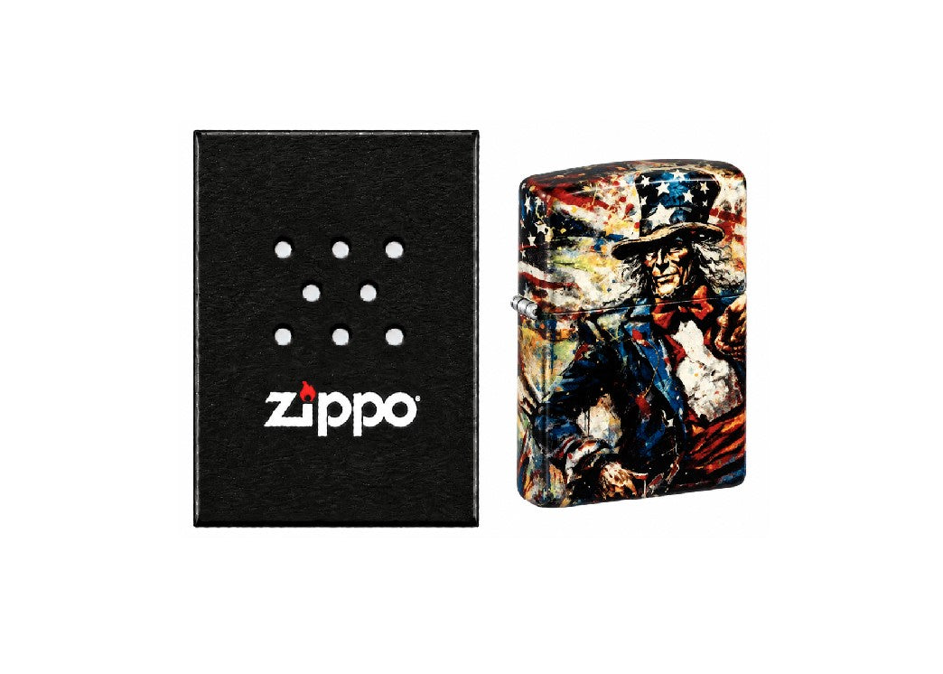 ZIPPO LIGHTER ZIPPO UNCLE SAM DESIGN 47145