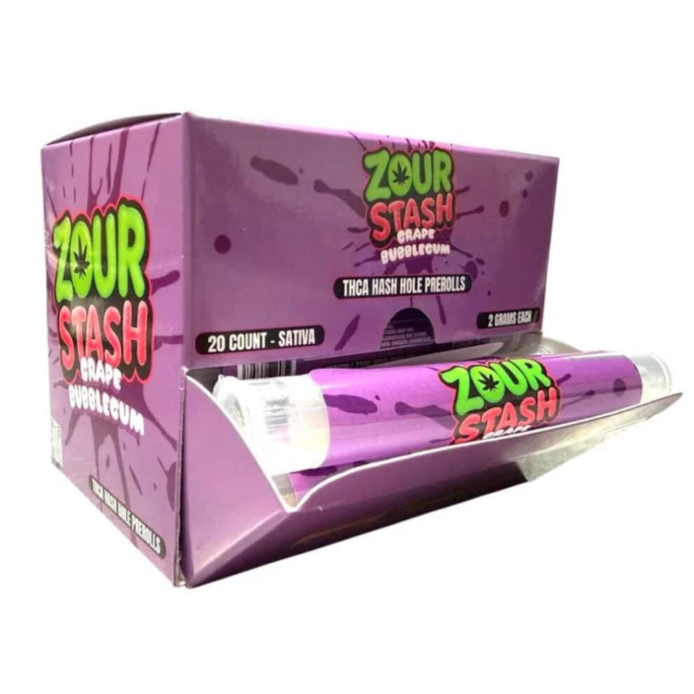 ZOUR STASH THCA HASH HOLES PROLL GRAPE BUBBLEGUM 2GM