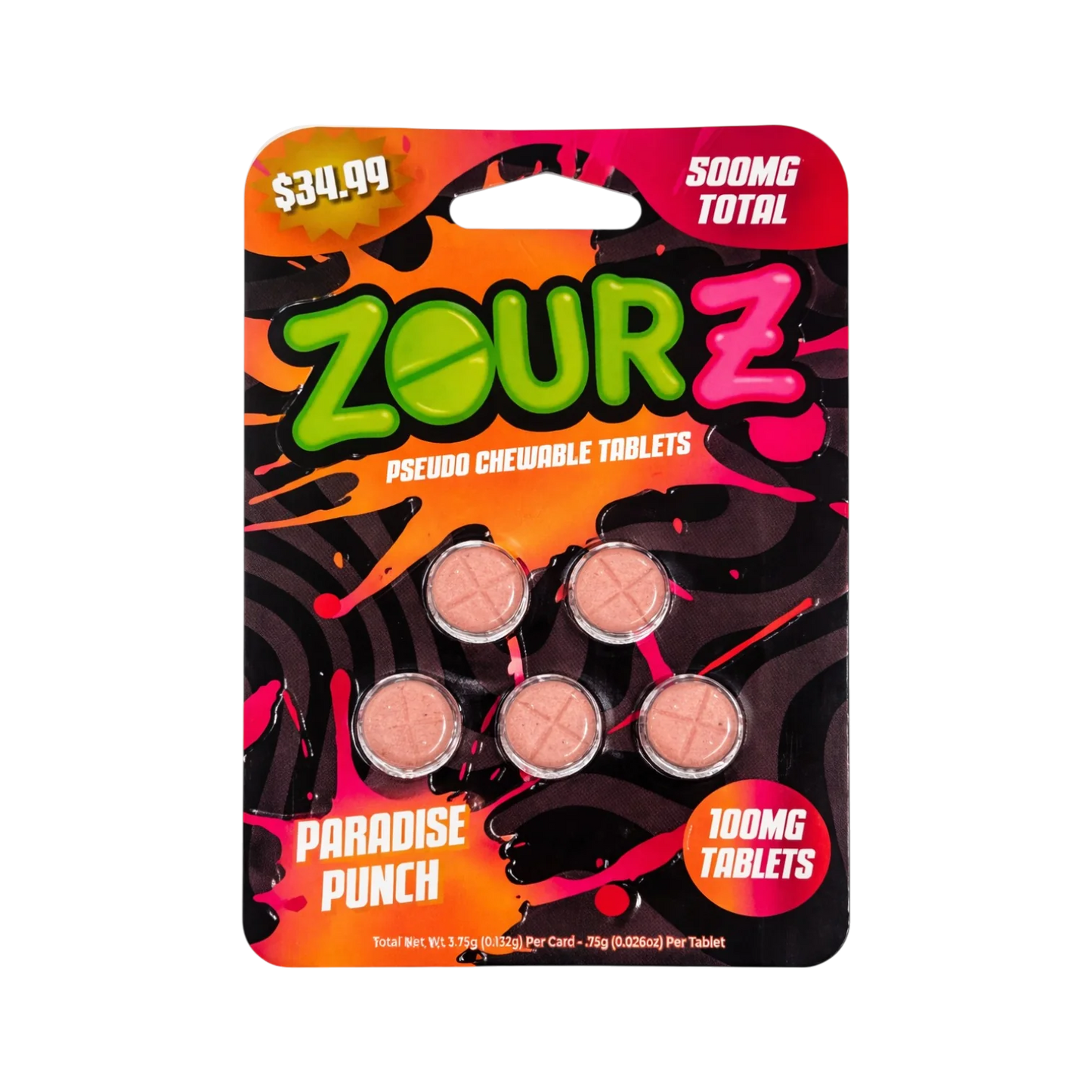 ZOUR Z PSEUDO PARADISE PUNCH 500MG