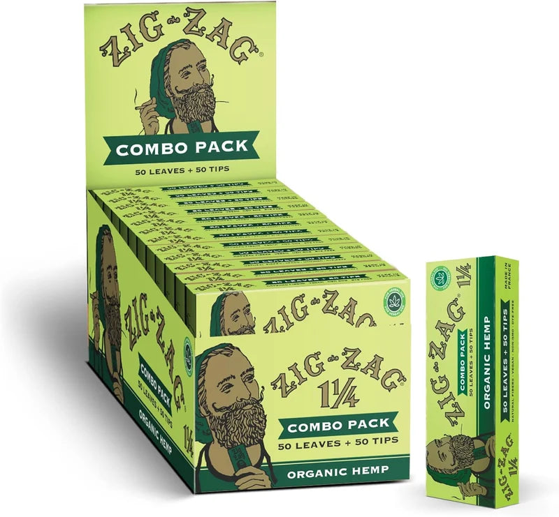 ZIG ZAG COMBO PACK 50 LEAVE + 50 TIPS 1 1/4 SIZE