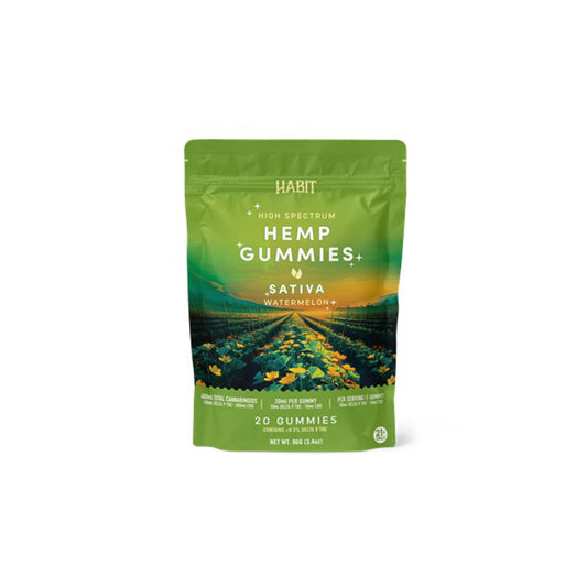 HABIT D9 HIGH SPECTRUM GUMY WATERMELON SATIVA 20MG