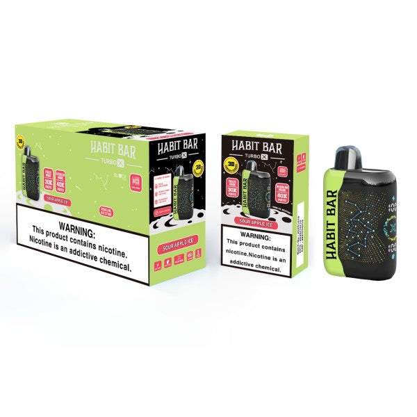 HABIT BAR TURBO X SOUR APPLE ICE 40K