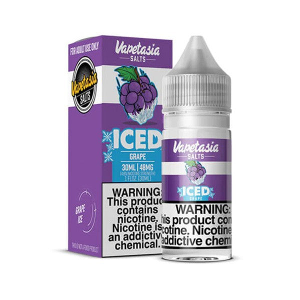 VAPETASIA NIC SALT  ICE GRAP 30ML 48MG