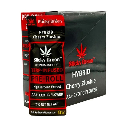 STICKY GREEN TERP INFUSED PROLL HYB CHERRY ZLUSHIE 2.5GM
