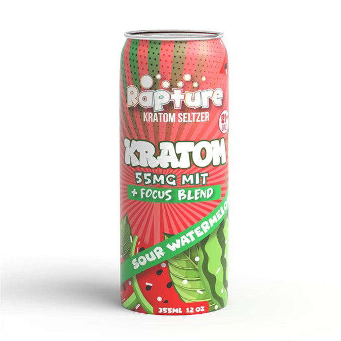 RAPTURE KRATOM SELTZER SOUR WATERMELON 12OZ 55MG