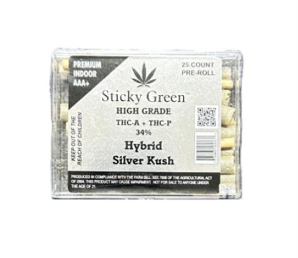 STICKY GREEN HIGH GRADE PROLL SILVER KUSH HYBRID 25CT