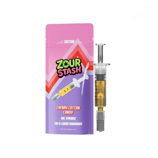 ZOUR STASH SYRINGE THCA CHERRY COTTON CANDY 1ML