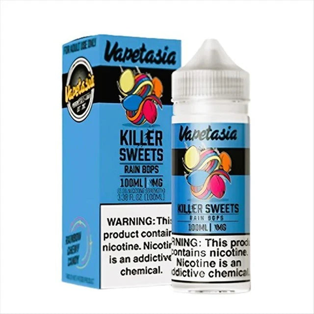 VAPETASIA  KILLER SWEETS RAIN BOPS 100ML 0MG