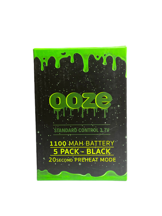 OOZE BATTERY 1100MAH BLACK 5 PACK 3.7V