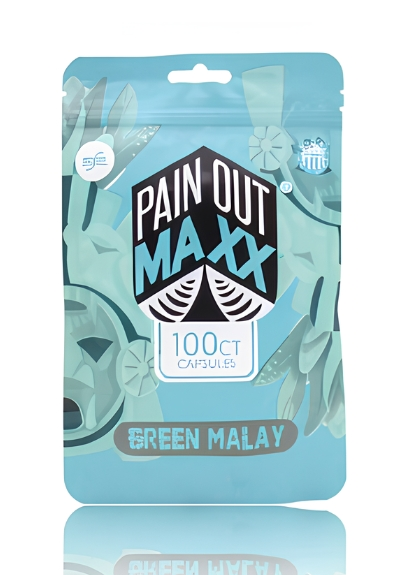 PAIN OUT MAXX KRATOM CAPS GREEN MALAY 100CT