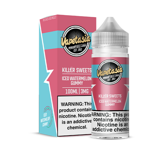 VAPETASIA  ICE WTRMELN GUMMY 100ML 6MG