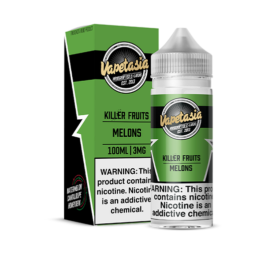 VAPETASIA  KILLER FRUITS MELNS 100ML 0MG