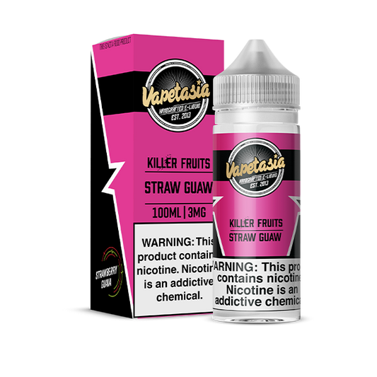 VAPETASIA  KILLER FRUITS STRW GUAW 100ML 0MG