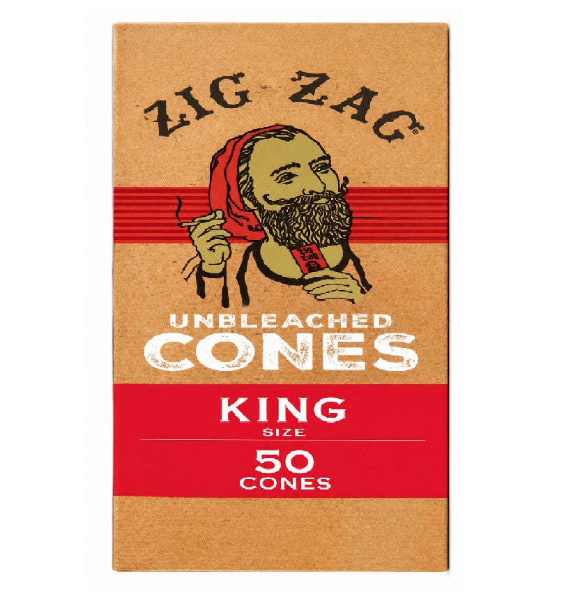 ZIG ZAG UNLEACHED CONES KING SIZE 50 CONES