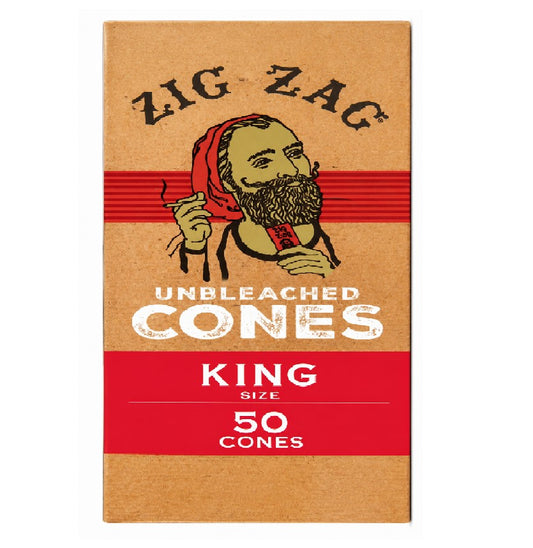 ZIG ZAG UNLEACHED CONES KING SIZE 50 CONES