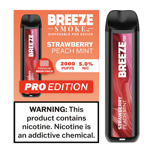 BREEZE SMOKE PRO STRAWBERRY PEACH MINT 2K