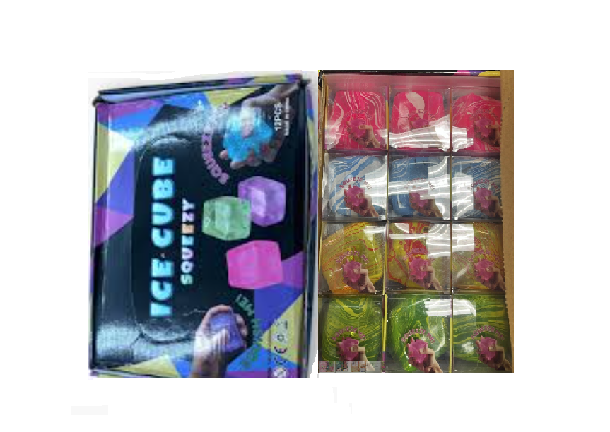 SQUEEZE ICE CUBE 4COLR 12CT