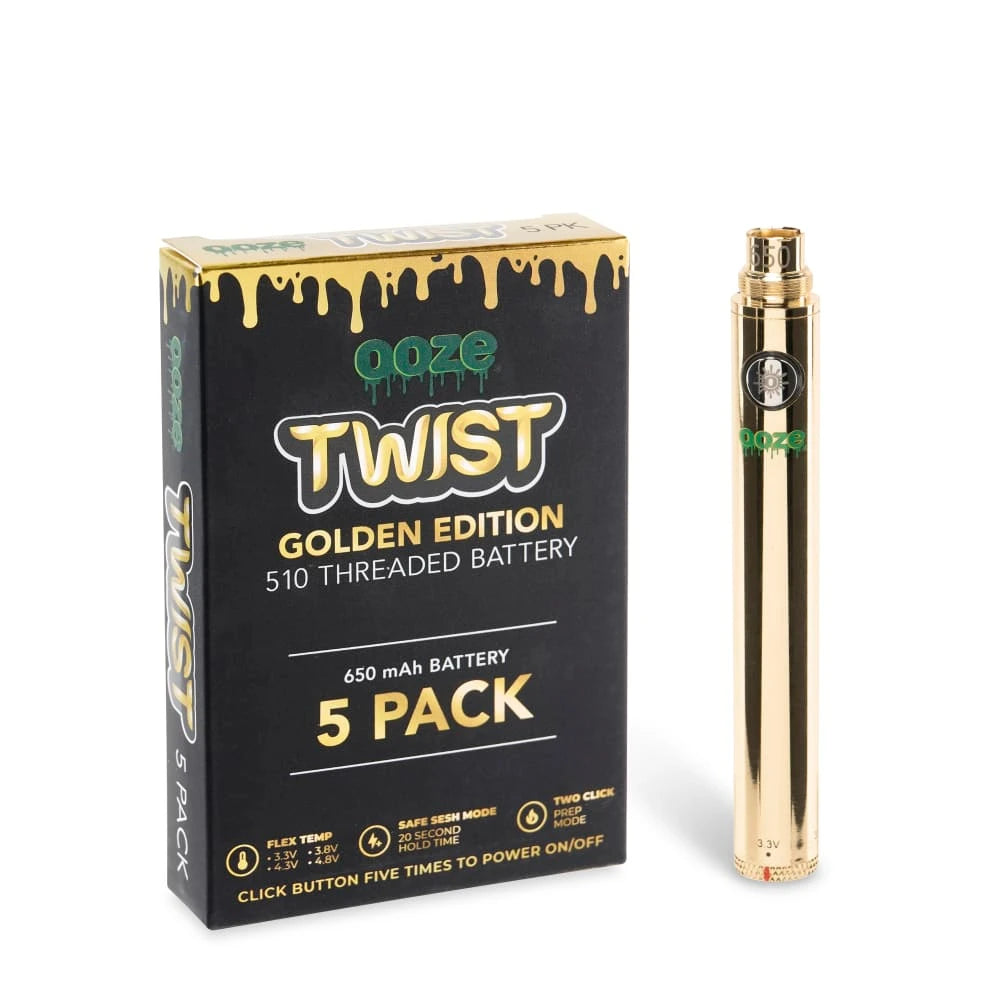 OOZEE TWIST BATTERY GOLDEN EDTN 650MAH 5CT
