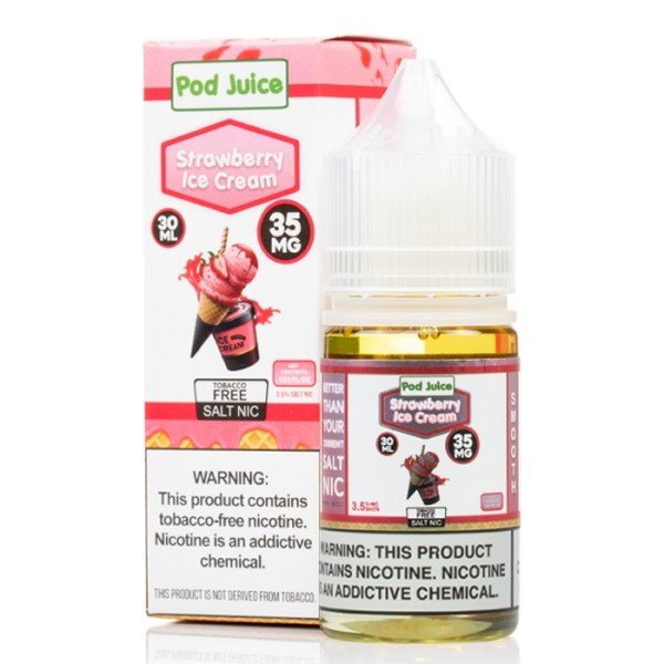 POD JUICE SALT STRAWBERRY ICE CREAM 30ML 35MG