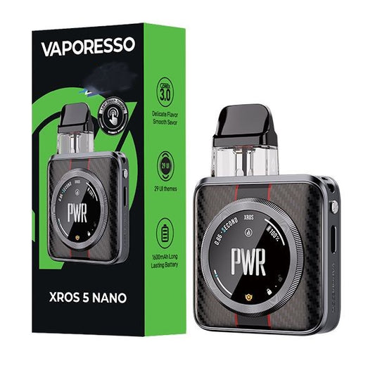 VAPORESSO XROS 5 NANO BLACK SATIN 1600MAH