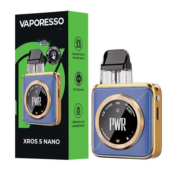 VAPORESSO XROS 5 NANO BLUE LEATHERETTE 1600MAH