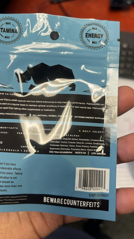 MAX STAMINA BLUE PILLS 6K 24CT