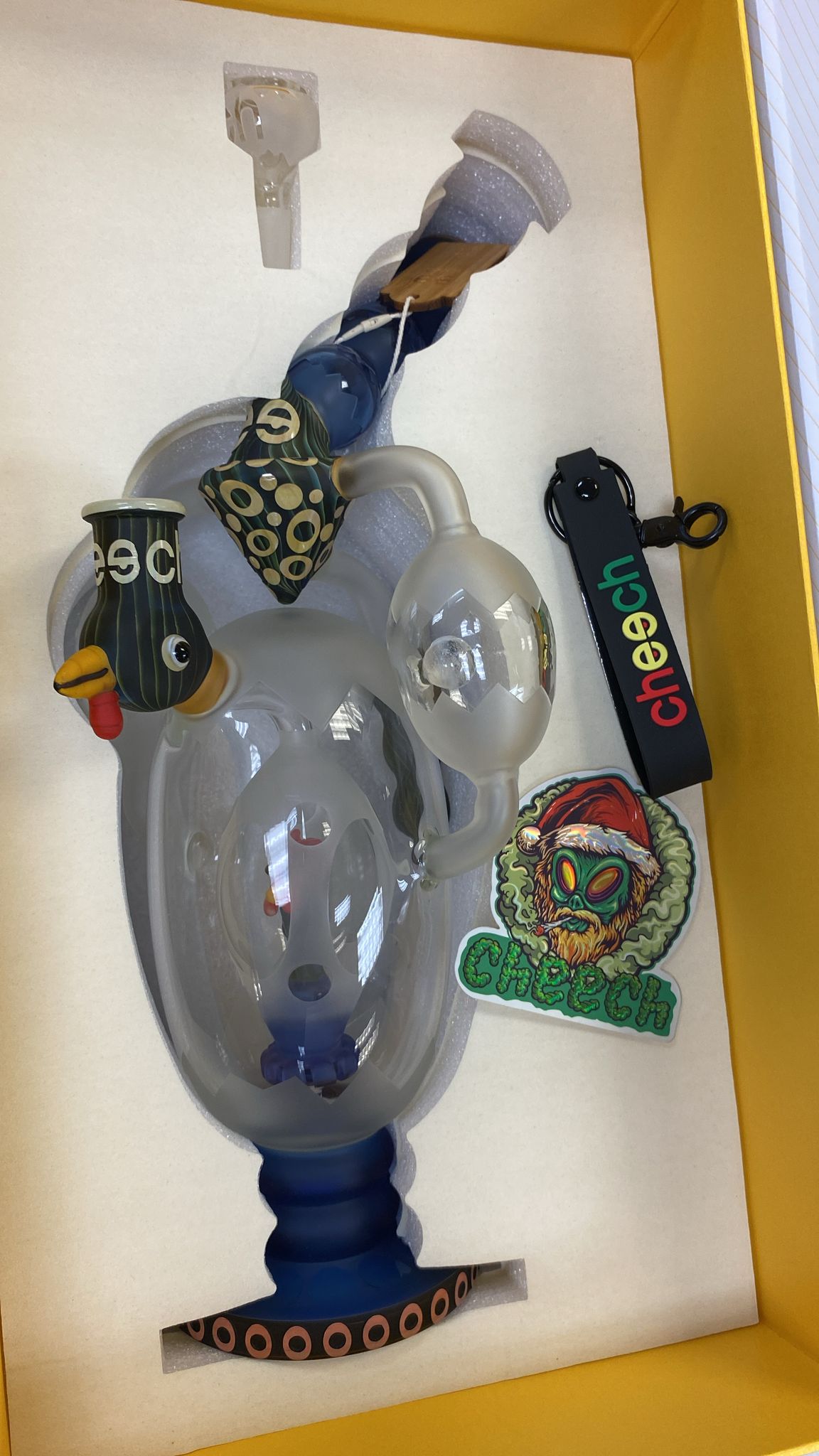 WATERPIPE CHEECH ROOSTER IN A EGG CHE312 14.5"