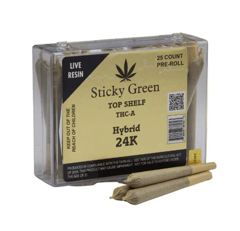 STICKY GREEN TOP SHELF THCA PROLL 24K HYBRID 1G