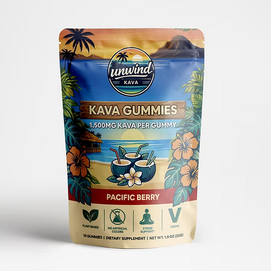 UNWIND KAVA GUMMIES PACIFIC BERRY 1500MG