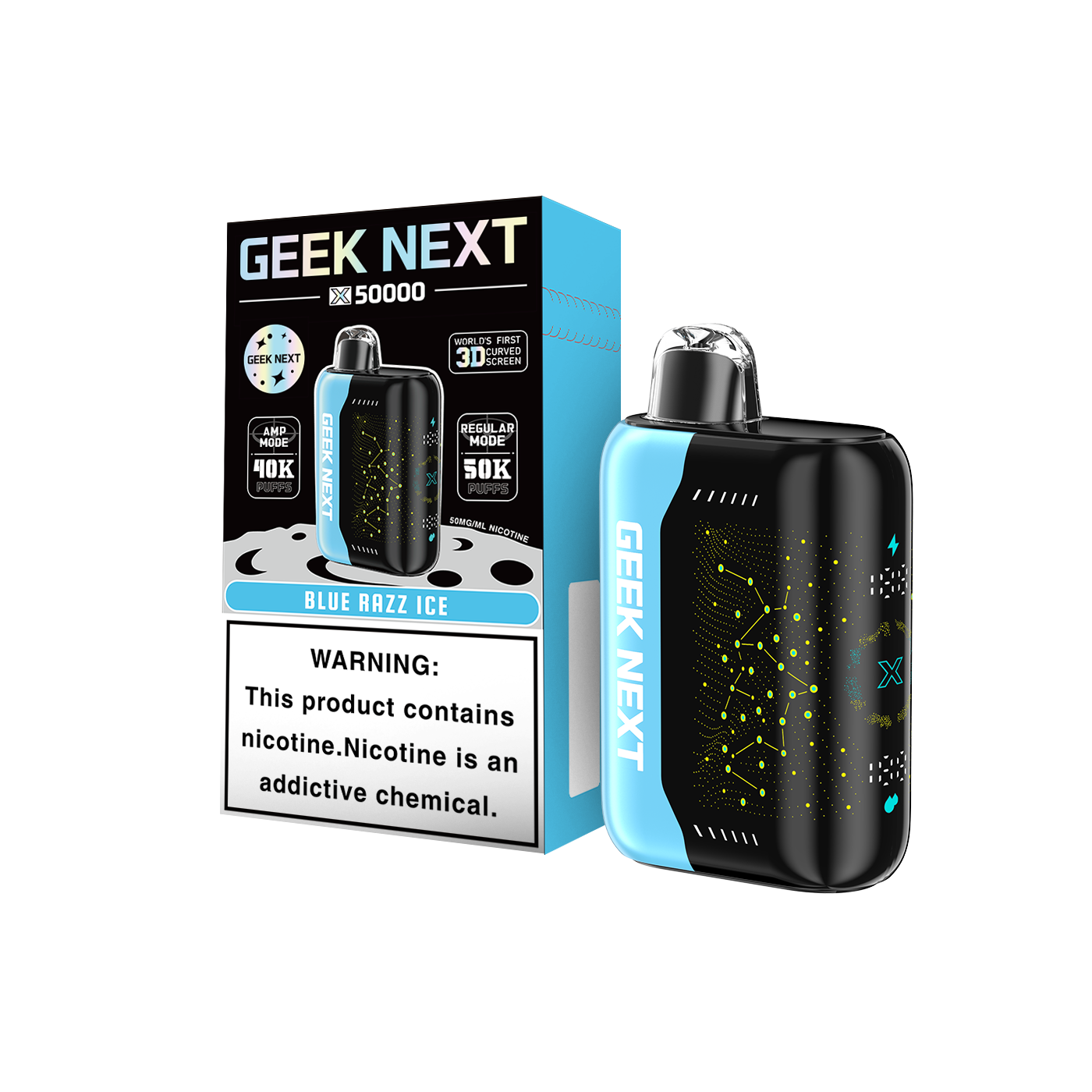 GEEK NEXT X50000 50K|BLUE RAZZ ICE 50K|6917673165681| Pack of 5– Nationwide