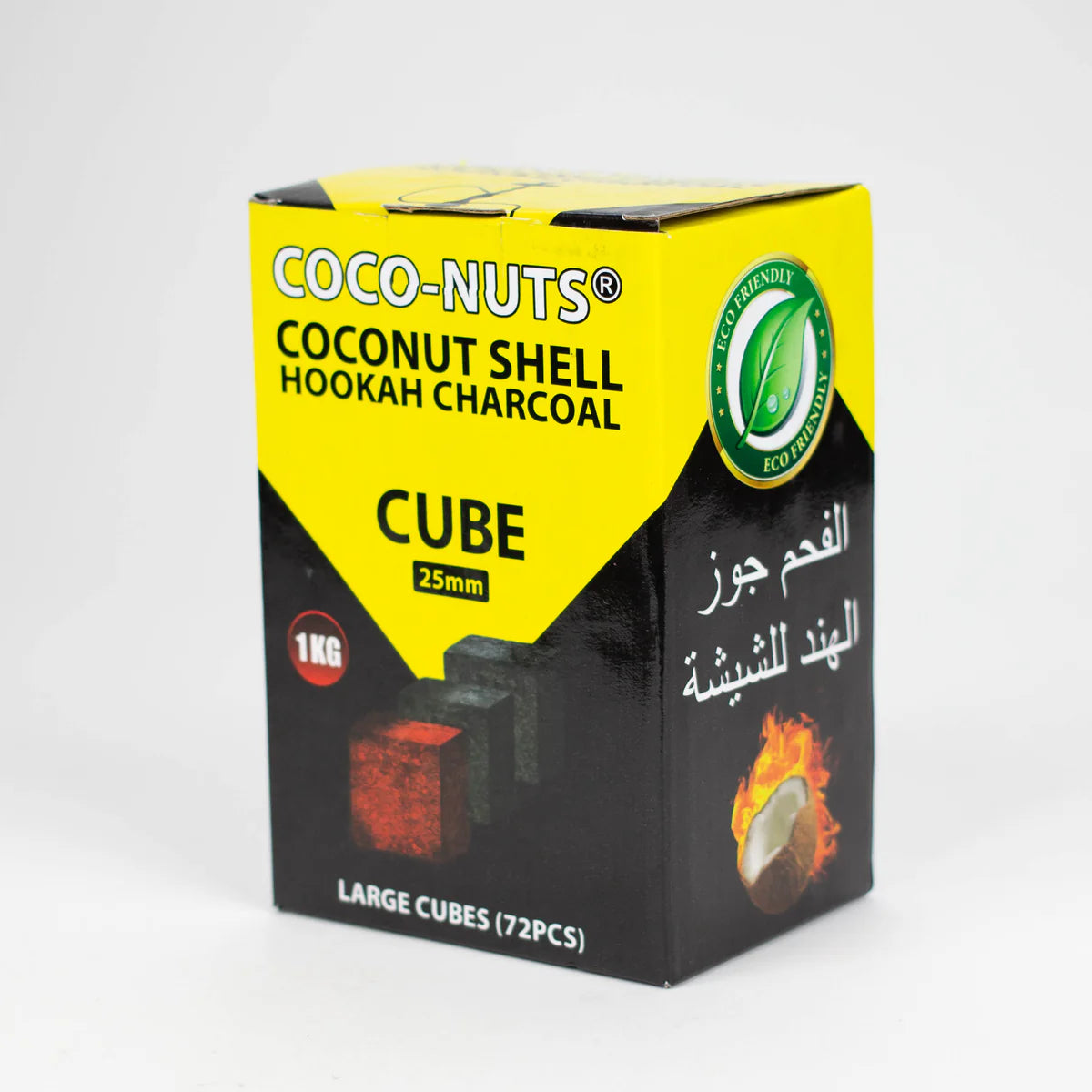 ZEBRA COCONUTS HOOKAH CHARCOAL CUBE 72CT 1KG