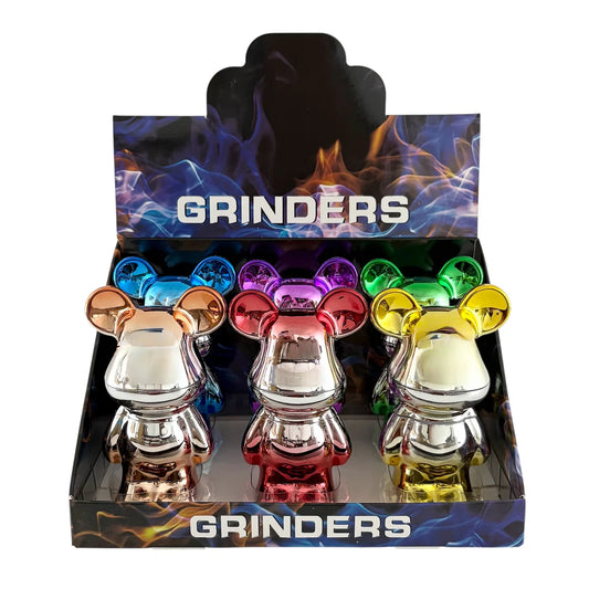 PREMIUM METAL GRINDER BEAR SHAPE ASSRD COLORS ZM001