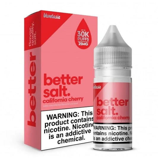 VAPETASIA BETTER SALT CALIFORNIA CHERY 30ML 25MG