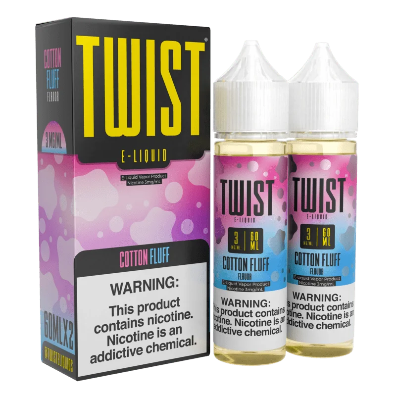 TWIST E LIQUID X 2 COTTON FLUFF 60ML 3MG