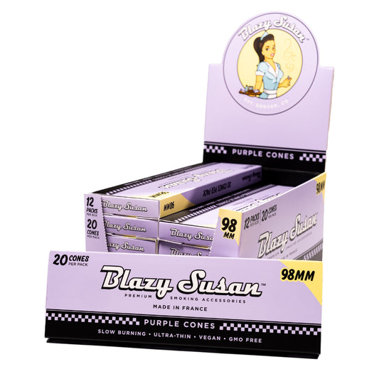 BLAZY SUSAN CONES PURPLE KING SIZE 20/12CT