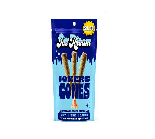 ICE KREAM THCA FLWR PROLL JOKERS CONES 1.5GM 3CT