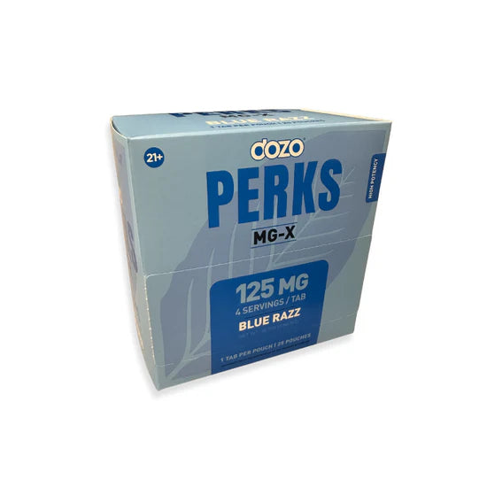 DOZO PERKS MG-X HIGH POTENCY BLUE RAZZ 125MG 25CT