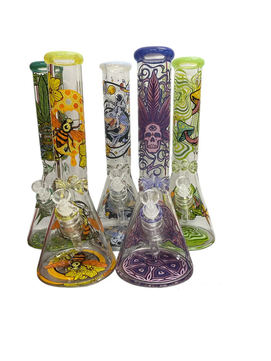 WATERPIPE BEAKER DESIGN DESIGN 3 14" 7MM