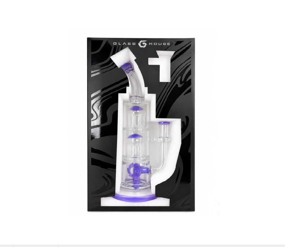 GLASSS HOUSE DOUBLE PERC STRAIGHT 10"