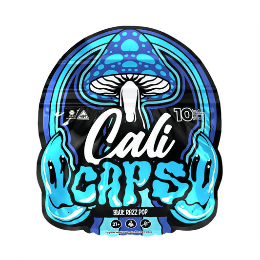 CALI CAPS CANDIES BLUE RAZZ POP 6GM