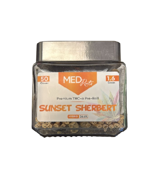 MED ROOTS SUNSET SHERBERT PREROLL 1.6GM