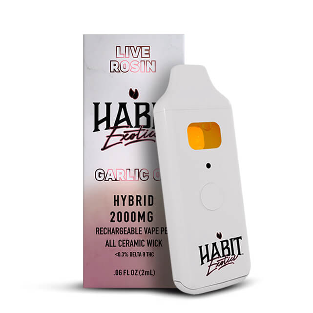 HABIT EXOTICS 2000MG|HABIT EXOTICS LIVE ROSIN GARLIC OG HYBRID 2000MG|795847228259