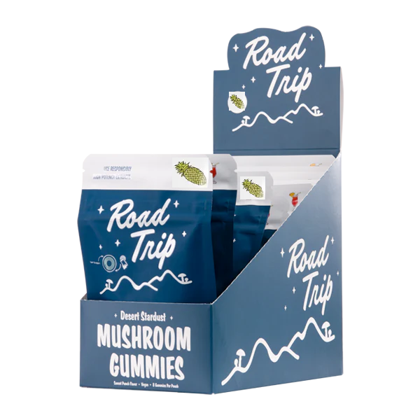 ROAD TRIP MUSHROOM GUMY PINEAPPLE 28GM|608539101702|Pack Of|10