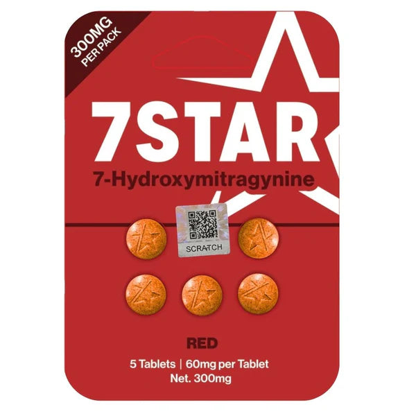 7 STAR HYDROXYMITRAGYNINE RED 5CT 60MG
