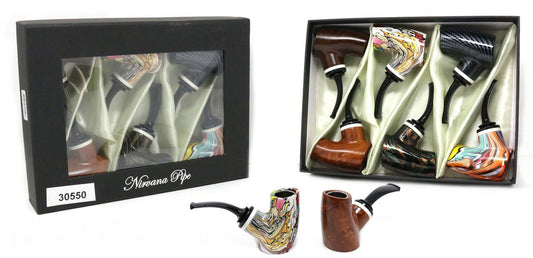 NIRVANA WOOD PIPE DISPLAY 6CT